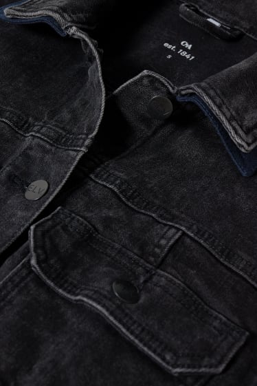 Femmes - E.L.V. Denim - gilet en jean - unisexe - jean gris foncé