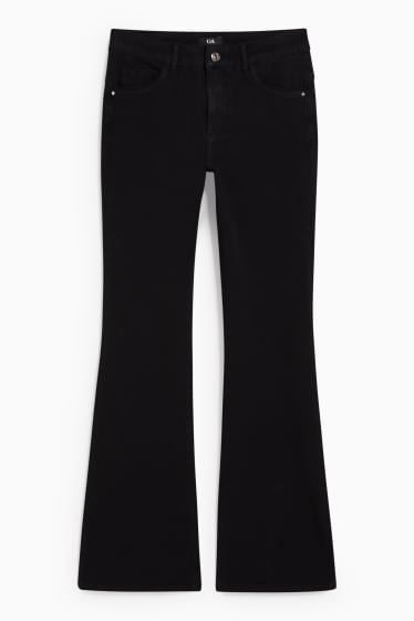 Donna - Pantaloni - vita media - wide leg - 4 Way Stretch - nero