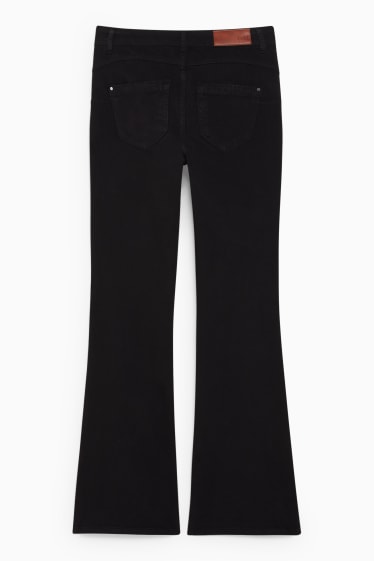 Femmes - Pantalon - mid-waist - wide leg - 4 Way Stretch - noir