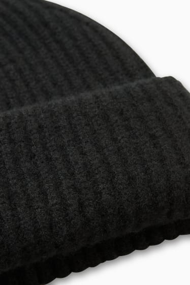 Dona - Gorra de punt de caixmir - negre
