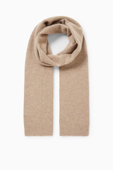Men - Cashmere scarf - taupe
