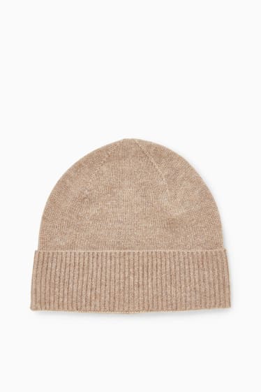 Hombre - Gorro de cachemir - topo