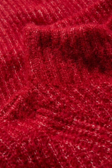 Femmes - Pull - rouge chiné