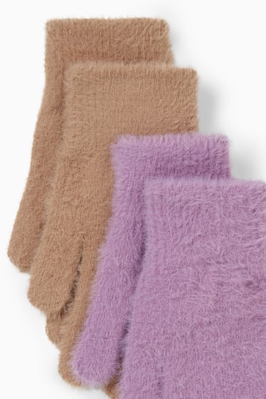 Women - Multipack of 2 - gloves - violet
