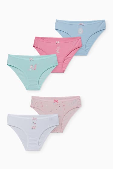 Kinderen - Set van 5 - slip - roze