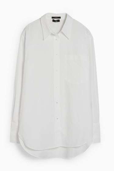 Dames - Blouse - gemakkelijk te strijken - wit