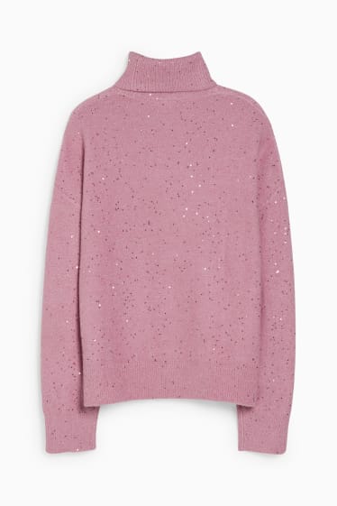 Femmes - Pullover à col roulé - violet clair