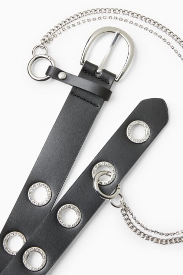 Teens & young adults - CLOCKHOUSE - belt - faux leather - black