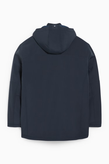 Hommes - Veste softshell à capuche - noir