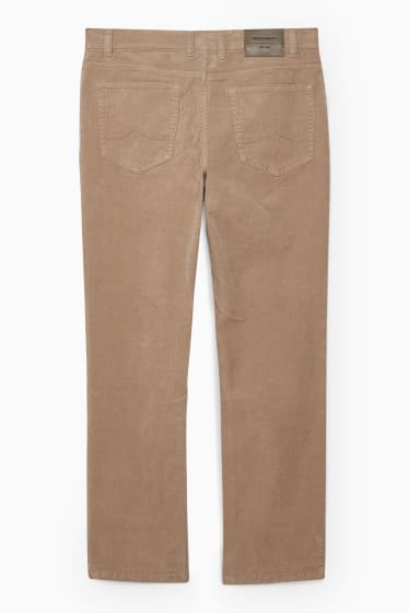 Uomo - Pantaloni di velluto - regular fit - LYCRA® - marrone chiaro