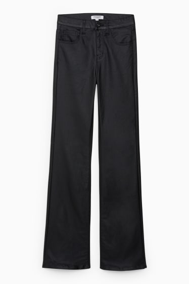Damen - CLOCKHOUSE - Hose - High Waist - Flared - schwarz
