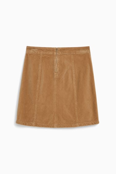 Women - Corduroy skirt - beige