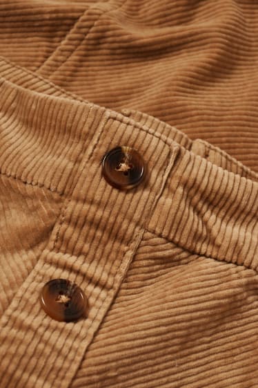 Women - Corduroy skirt - beige