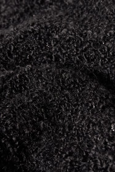 Femmes - Pullover en finition bouclé - noir