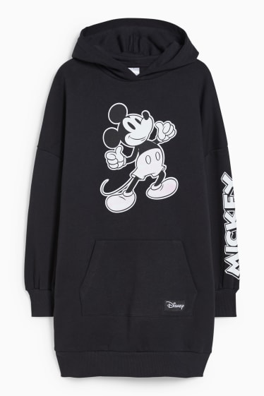 Enfants - Mickey Mouse - robe en molleton avec capuche - noir