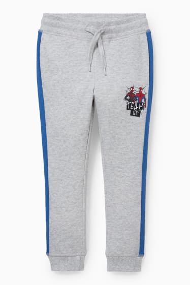 Enfants - Spider-Man - pantalon de jogging - gris clair chiné