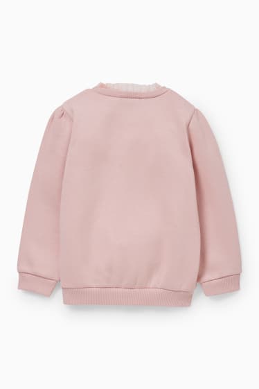 Enfants filles - Licorne - sweat - finition brillante - rose