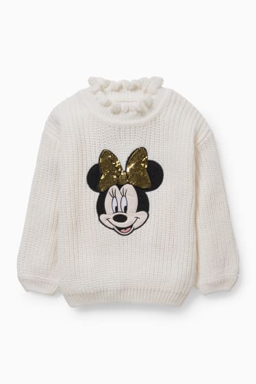 Kinder Mädchen - Minnie Maus - Pullover - cremeweiss
