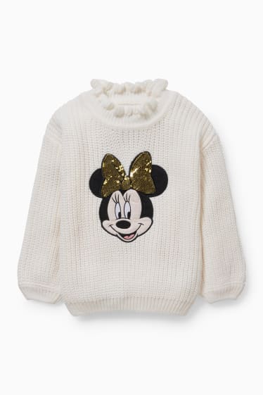 Kinder - Minnie Maus - Pullover - cremeweiss