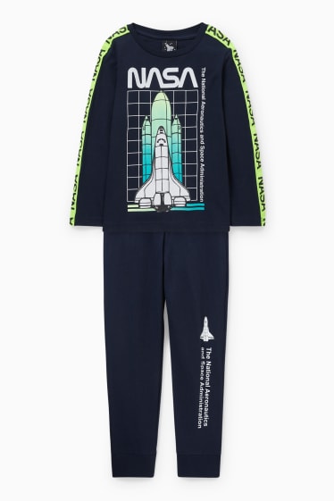 Nen - NASA - pijama - 2 peces - blau fosc