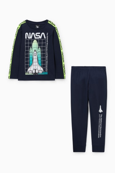 Nen - NASA - pijama - 2 peces - blau fosc