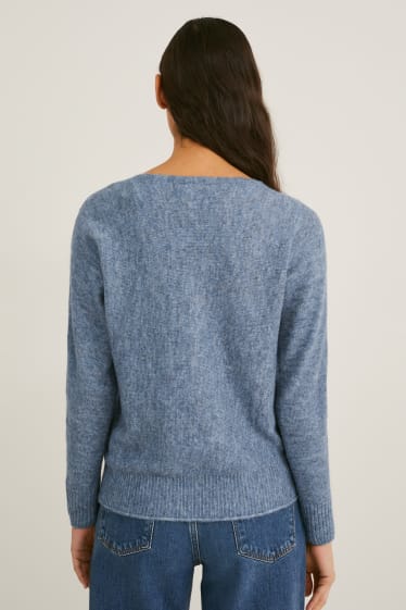 Kobiety - Sweter - niebieski-melanż