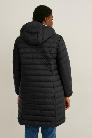 Women - Hooded down jacket - black