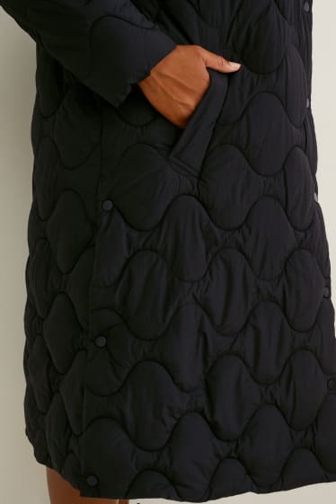 Women - Quilted coat - black