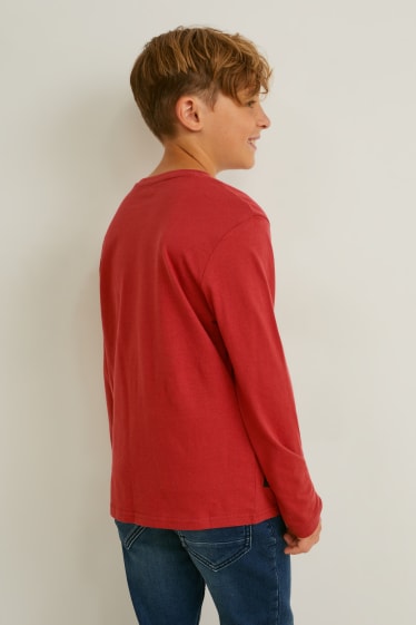 Niños - Camiseta de manga larga - rojo