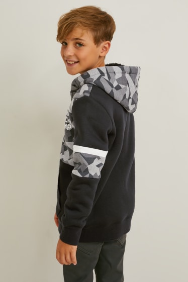 Kinderen - Sweatvest met capuchon - zwart