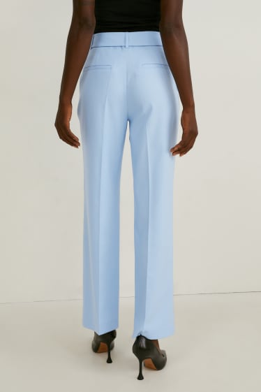 Femmes - Pantalon en toile - high waist - bleu clair