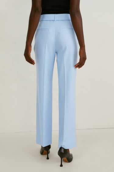 Mujer - Pantalón de tela - high waist - azul claro