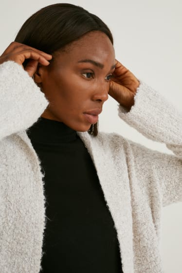 Femei - Cardigan tricotat - crem