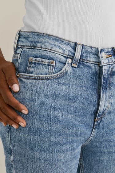 Femei - Straight jeans - talie înaltă - LYCRA® - denim-albastru deschis