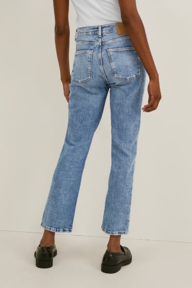 Kobiety - Straight jeans - wysoki stan - LYCRA® - dżins-jasnoniebieski