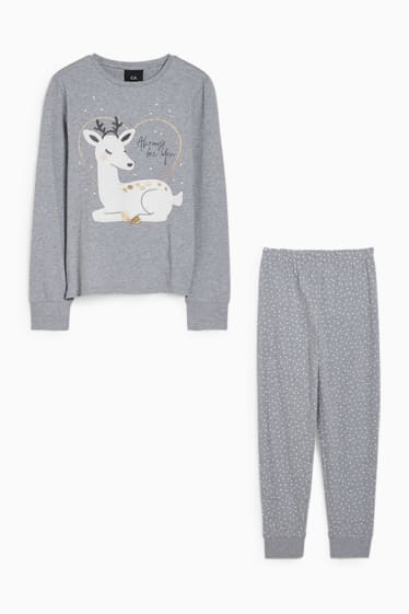 Enfants - Pyjama - 2 pièces - gris chiné