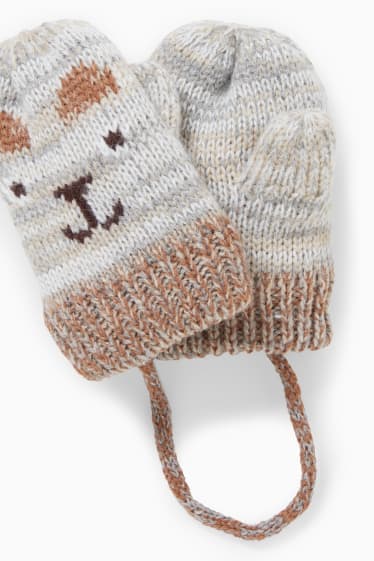 Babys - Baby-Fäustlinge - beige-melange