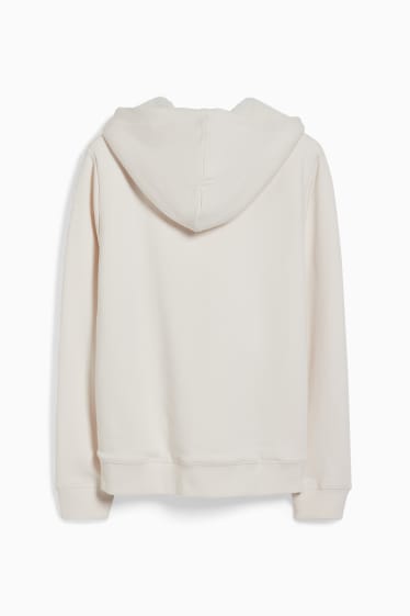 Femmes - Sweat zippé à capuche - blanc crème