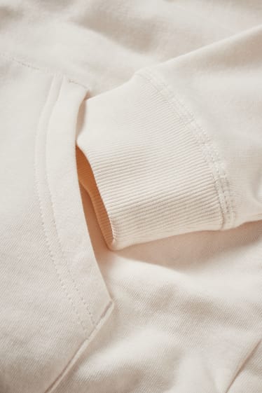 Femmes - Sweat zippé à capuche - blanc crème