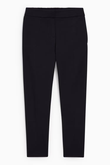 Women - Jersey trousers - slim fit - dark blue