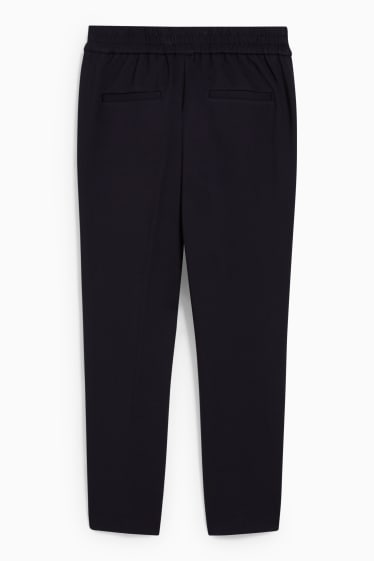 Women - Jersey trousers - slim fit - dark blue