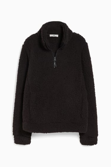 Femmes - Sweat en peluche - noir