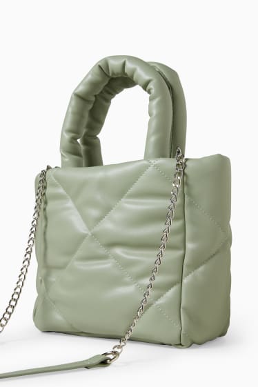 Mujer - CLOCKHOUSE - bolso shopper con correa extraíble - verde claro