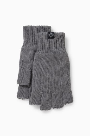 Mężczyźni - CLOCKHOUSE - rękawiczki bez palców - ciemnoszary - melanż