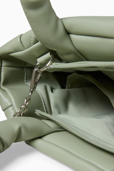 Mujer - CLOCKHOUSE - bolso shopper con correa extraíble - verde claro
