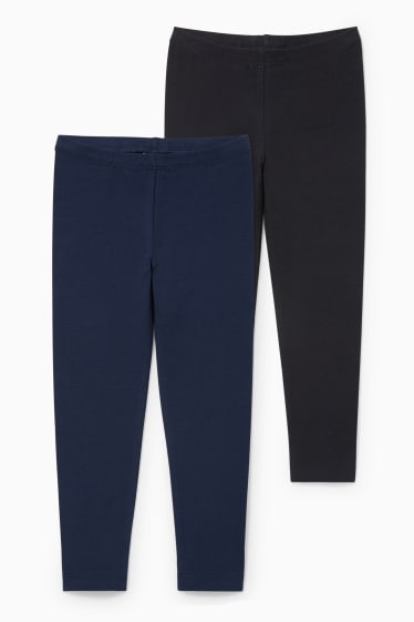 Kinderen - Set van 2 - legging - zwart