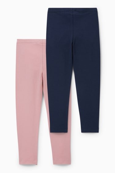 Enfants - Lot de 2 - leggings - bleu foncé