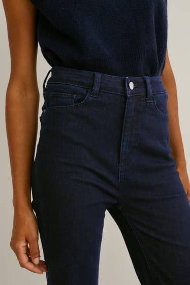 Femei - Flare jeans - talie înaltă - jeans modelatori - LYCRA® - denim-albastru închis