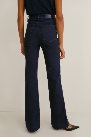 Donna - Flare jeans - vita alta - jeans modellanti - LYCRA® - jeans blu scuro