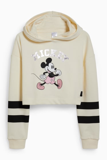 Kinderen - Mickey Mouse - set - hoodie en hemdje - 2-delig - crèmekleurig